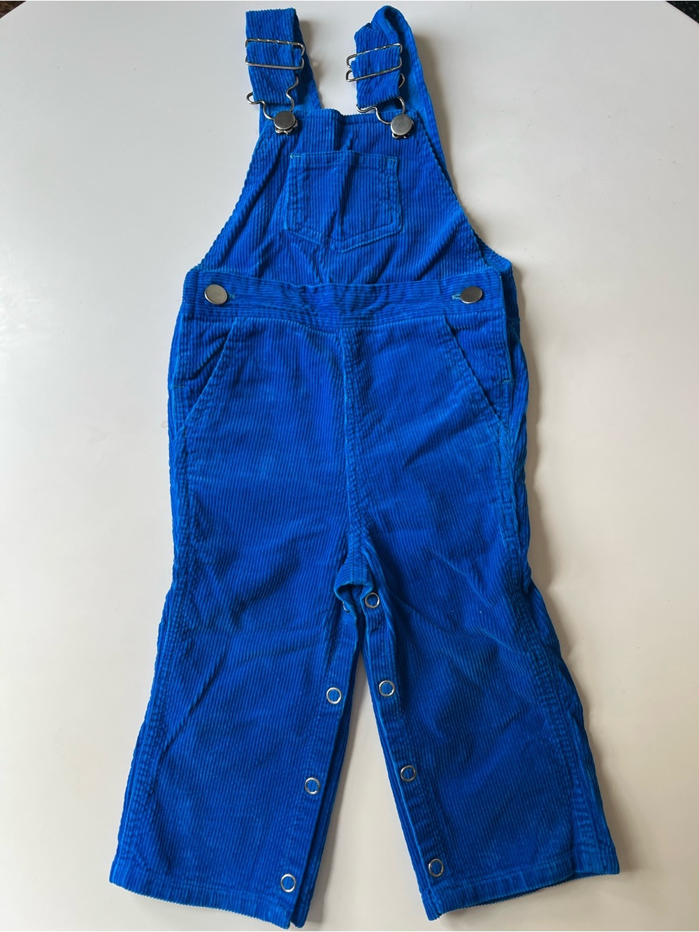 Vintage 80s Playtown Blue Corduroy Baby Overalls 18M